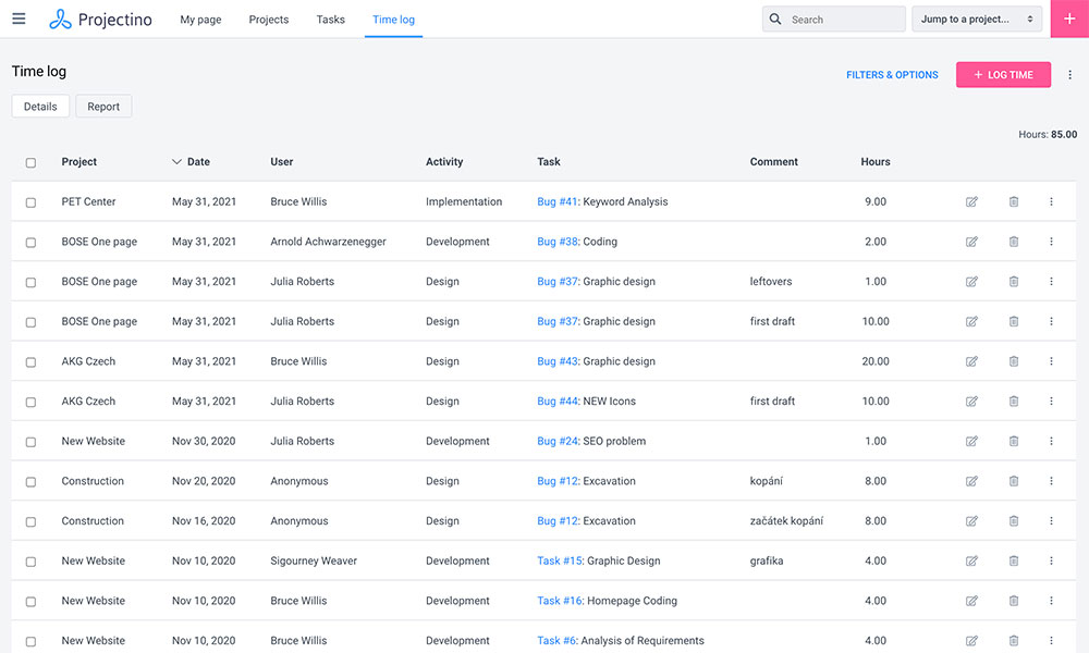 Time tracking